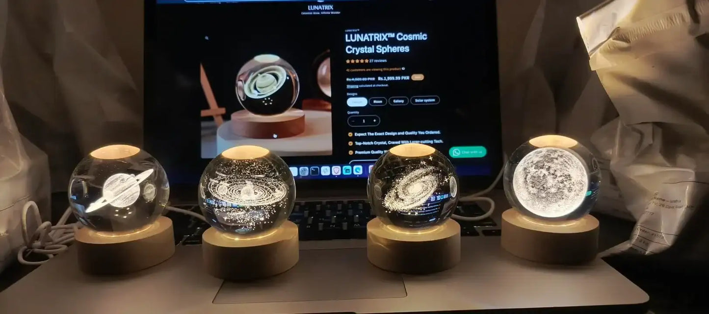 LUNATRIX Cosmic Crystal Spheres